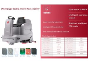 Genius M900 Double brushes type floor scrubber